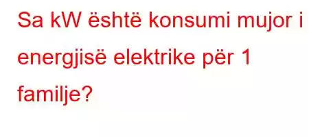 Sa kW është konsumi mujor i energjisë elektrike për 1 familje