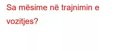 Sa mësime në trajnimin e vozitjes