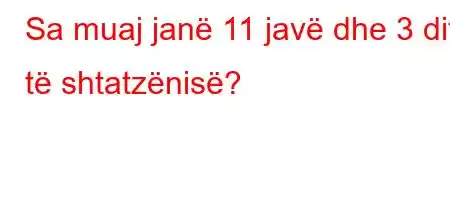 Sa muaj janë 11 javë dhe 3 ditë të shtatzënisë?