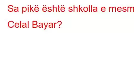 Sa pikë është shkolla e mesme Celal Bayar