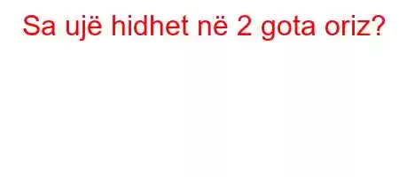 Sa ujë hidhet në 2 gota oriz?