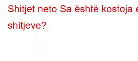 Shitjet neto Sa është kostoja e shitjeve?