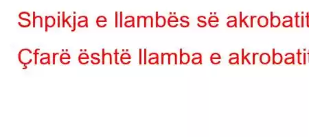 Shpikja e llambës së akrobatit Çfarë është llamba e akrobatit