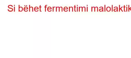 Si bëhet fermentimi malolaktik?