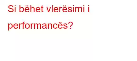 Si bëhet vlerësimi i performancës?