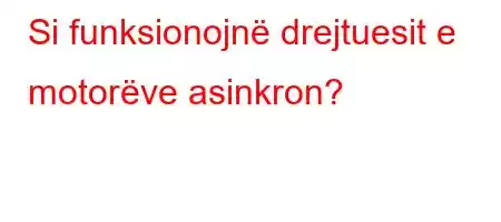 Si funksionojnë drejtuesit e motorëve asinkron?