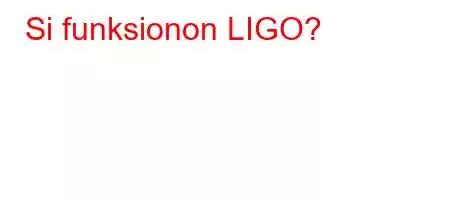 Si funksionon LIGO?