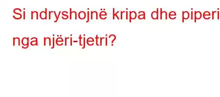 Si ndryshojnë kripa dhe piperi nga njëri-tjetri?