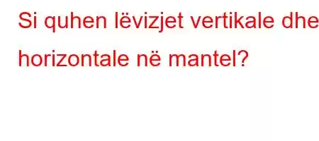 Si quhen lëvizjet vertikale dhe horizontale në mantel?