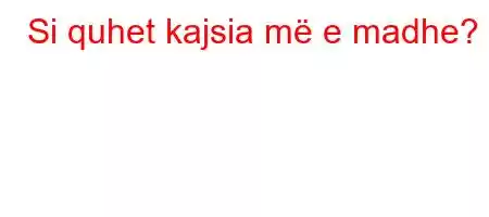 Si quhet kajsia më e madhe?