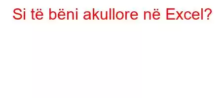 Si të bëni akullore në Excel?