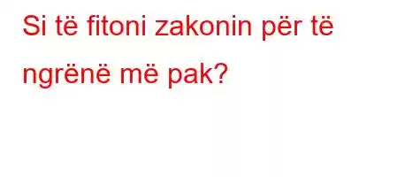 Si të fitoni zakonin për të ngrënë më pak