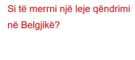 Si të merrni një leje qëndrimi në Belgjikë