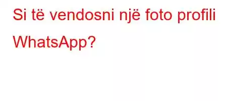 Si të vendosni një foto profili WhatsApp?