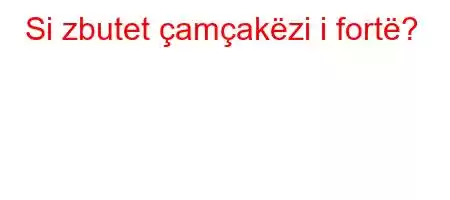 Si zbutet çamçakëzi i fortë?