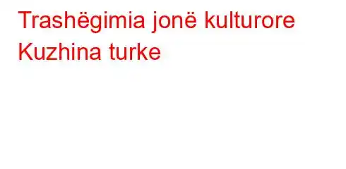 Trashëgimia jonë kulturore Kuzhina turke