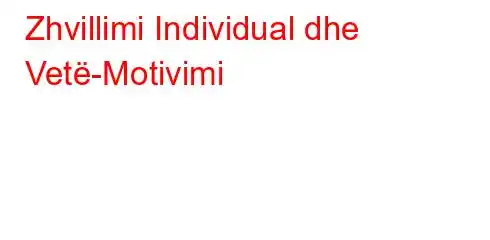 Zhvillimi Individual dhe Vetë-Motivimi